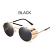 2019 Retro Steampunk Sunglasses Round Designer Steam Punk Metal Shields Sunglasses Men Women UV400 Gafas de Sol