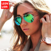 LeonLion 2018 Pilot Mirror Sunglasses Women/Men Brand Designer Luxury Sun Glasses Women Vintage Outdoor Driving Oculos De Sol