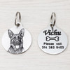 Custom Photo Dog Tag,Dog Name Tag,Your Dog Photo Tag,Dog Collar Tag,Dog Portrait Tag,Custom Dog ID Tag