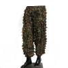 Hunting Ghillie Suit 3D Camo Bionic Leaf Linen Hunting Clothes Camouflage Jungle Woodland Birdwatching Poncho Hunting Clothing