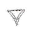 dazzling double V shape ring
