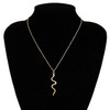 Thin Chain Snake Pendant Necklace & Set
