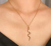 Thin Chain Snake Pendant Necklace & Set