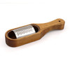 Stainless Steel Cheese Grater with Removable Acacia Wood Collector