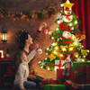 3.28FT DIY Christmas Tree with LED String Lights 30 PCS Ornaments for Kids