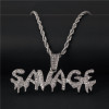 Iced Out Chain With Savage Pendant
