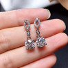 Real Moissanite Drop Earrings