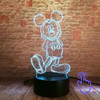 Luminous Baby Mickey Brinquedo 3D Illusion LED Nightlight Colorful Flashing Light Mickey Mouse Anime Figure Toys