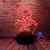 Luminous Baby Mickey Brinquedo 3D Illusion LED Nightlight Colorful Flashing Light Mickey Mouse Anime Figure Toys