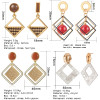 Round Geometric Drop Earrings