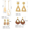 Round Geometric Drop Earrings