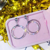 Round Geometric Drop Earrings