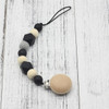 Neutral color baby Pacifier Clip Holder with beech Elephant Shaped Pendant Dummy holder Crochet beads baby gift NT132