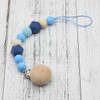 Neutral color baby Pacifier Clip Holder with beech Elephant Shaped Pendant Dummy holder Crochet beads baby gift NT132