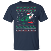 Trex Eating Reindeer Funny Christmas Ugly T-Shirt