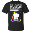 Unicorn Installing Muscles Please Wait Funny Fitness Shirt