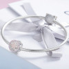 Blooming Buds Clear Cubic Zircon Beads Charms