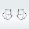 Cute Cat Small Stud Earrings