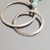 Larimar Silver Moon Circle Necklace