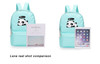 Cute Panda Canvas Backpack 4pcs/Set