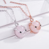 Cute Rose Gold Pendant Lucky Pig Necklace