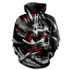3D Skull Print Hoodie