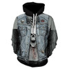 3D Skull Print Hoodie