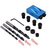 14PCS 6/8/10MM Oblique Hole Locator Positioner 15 Angle Woodworking Guide Positioner Kit Drilling Bits Jig Clamp Woodworking Kit