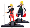 2pcs/set Anime NARUTO Uzumaki Naruto Yondaime Hokage Father And Son Action Figure Collectible Model 18cm