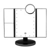 Trifold Lighted Magnification Mirror