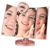 Trifold Lighted Magnification Mirror