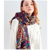 Flower Print Wool Scarf
