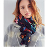 Flower Print Wool Scarf