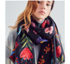Flower Print Wool Scarf