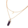 Bohemian Opal Stone Moon Necklace