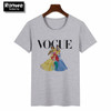 Women 2019 Summer Graphic Tee Shirt Femme Funny Princess Vogue Harajuku
