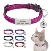 Quick-Release Cat Collar with Customized Name Tag and Bell