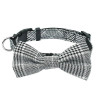 Dog Collar in Tartan Plaid Pattern with Detachable Bow
