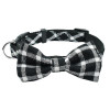 Dog Collar in Tartan Plaid Pattern with Detachable Bow
