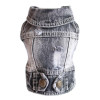 Denim Dog Jacket for Small Puppies