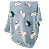Soft, Warm Dog Blanket with Cute Bulldog Pattern