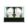 Double Baseball Glass Display Case