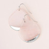 Dipped Teardrop Earring Rose Quartz/Silver
