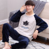Plus size S-4XL 5XL 6XL flannel Pajamas sets winter men thick warm large O-neck sleepwear women cartoon coral fleece lounge set