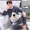 Plus size S-4XL 5XL 6XL flannel Pajamas sets winter men thick warm large O-neck sleepwear women cartoon coral fleece lounge set