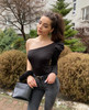One Shoulder Puff Sleeve Fitted Bodysuit