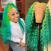13x6 Ombre Lace Front Wig Brazilian Remy Pre-plucked Curly Human Hair Wig Transparent Lace