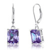 Purple Sapphire Dangle Earrings