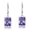 Purple Sapphire Dangle Earrings