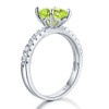 Majestic Lime Green Engagement Ring